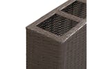vidaXL 46950 Garden Raised Bed With 4 Pots 80x22x79cm Poly Rattan Brown vidaXL 46950 Garden Raised Bed With 4 Pots 80x22x79cm Poly Rattan Brown