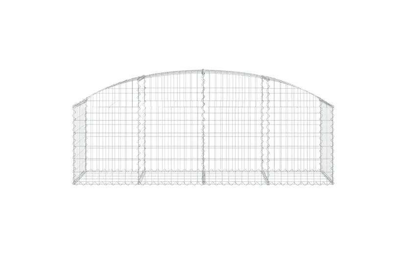 vidaXL 153473 Arched Gabion Basket 200x50x60/80cm Galvanised Iron vidaXL 153473 Arched Gabion Basket 200x50x60/80cm Galvanised Iron