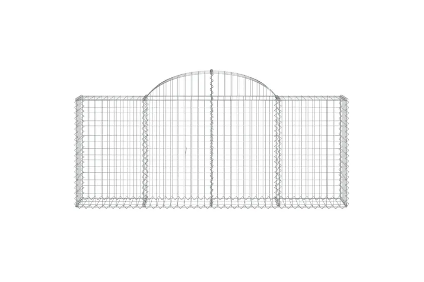 vidaXL 153484 Arched Gabion Basket 200x30x80/100cm Galvanised Iron vidaXL 153484 Arched Gabion Basket 200x30x80/100cm Galvanised Iron