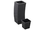 vidaXL 46939 Garden Raised Beds 3 Pcs Poly Rattan Black vidaXL 46939 Garden Raised Beds 3 Pcs Poly Rattan Black
