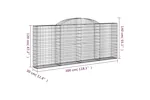 vidaXL 153506 Arched Gabion Basket 300x30x120/140cm Galvanised Iron vidaXL 153506 Arched Gabion Basket 300x30x120/140cm Galvanised Iron
