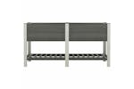 vidaXL 149018 Garden Raised Bed With Shelf 175x50x90cm Wpc Grey vidaXL 149018 Garden Raised Bed With Shelf 175x50x90cm Wpc Grey