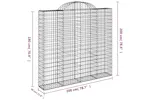 vidaXL 153489 Arched Gabion Basket 200x30x180/200cm Galvanised Iron vidaXL 153489 Arched Gabion Basket 200x30x180/200cm Galvanised Iron