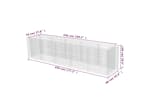 vidaXL 143552 Gabion Raised Bed Galvanised Steel 450x90x100cm vidaXL 143552 Gabion Raised Bed Galvanised Steel 450x90x100cm