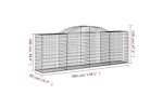 vidaXL 153515 Arched Gabion Basket 300x50x100/120cm Galvanised Iron vidaXL 153515 Arched Gabion Basket 300x50x100/120cm Galvanised Iron
