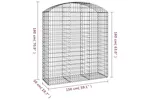 vidaXL 153458 Arched Gabion Basket 150x50x160/180cm Galvanised Iron vidaXL 153458 Arched Gabion Basket 150x50x160/180cm Galvanised Iron