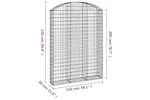 vidaXL 153450 Arched Gabion Basket 150x30x200/220cm Galvanised Iron vidaXL 153450 Arched Gabion Basket 150x30x200/220cm Galvanised Iron