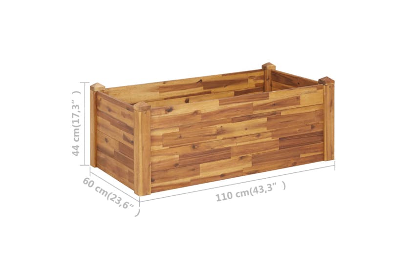 vidaXL 46578 Garden Raised Bed 110x60x44cm Solid Acacia Wood vidaXL 46578 Garden Raised Bed 110x60x44cm Solid Acacia Wood