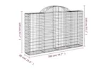 vidaXL 153486 Arched Gabion Basket 200x30x120/140cm Galvanised Iron vidaXL 153486 Arched Gabion Basket 200x30x120/140cm Galvanised Iron
