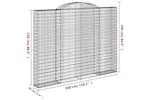 vidaXL 153511 Arched Gabion Basket 300x30x220/240cm Galvanised Iron vidaXL 153511 Arched Gabion Basket 300x30x220/240cm Galvanised Iron