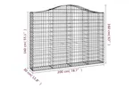 vidaXL 153387 Arched Gabion Basket 200x30x140/160cm Galvanised Iron vidaXL 153387 Arched Gabion Basket 200x30x140/160cm Galvanised Iron