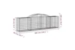 vidaXL 153514 Arched Gabion Basket 300x50x80/100cm Galvanised Iron vidaXL 153514 Arched Gabion Basket 300x50x80/100cm Galvanised Iron