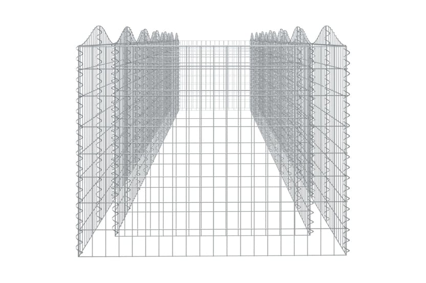 vidaXL 153556 Arched Gabion Raised Bed 600x100x100cm Galvanised Iron vidaXL 153556 Arched Gabion Raised Bed 600x100x100cm Galvanised Iron