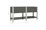 vidaXL 149018 Garden Raised Bed With Shelf 175x50x90cm Wpc Grey vidaXL 149018 Garden Raised Bed With Shelf 175x50x90cm Wpc Grey