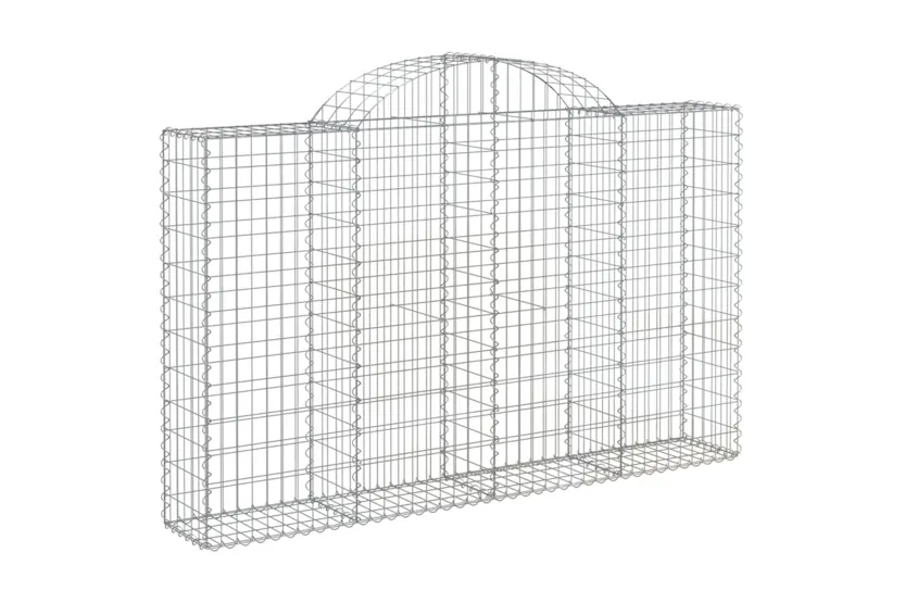 vidaXL 153486 Arched Gabion Basket 200x30x120/140cm Galvanised Iron vidaXL 153486 Arched Gabion Basket 200x30x120/140cm Galvanised Iron