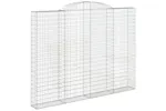 vidaXL 153511 Arched Gabion Basket 300x30x220/240cm Galvanised Iron vidaXL 153511 Arched Gabion Basket 300x30x220/240cm Galvanised Iron