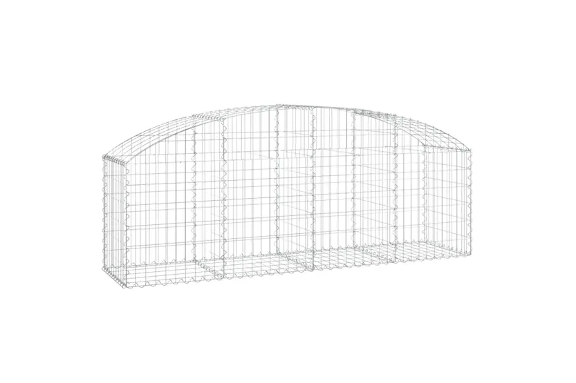 vidaXL 153473 Arched Gabion Basket 200x50x60/80cm Galvanised Iron vidaXL 153473 Arched Gabion Basket 200x50x60/80cm Galvanised Iron