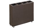 vidaXL 46950 Garden Raised Bed With 4 Pots 80x22x79cm Poly Rattan Brown vidaXL 46950 Garden Raised Bed With 4 Pots 80x22x79cm Poly Rattan Brown