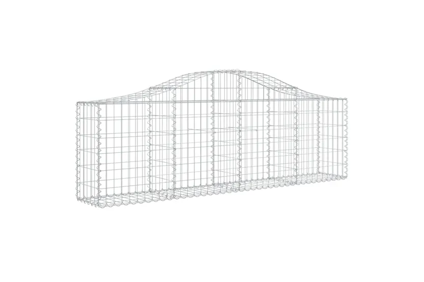 vidaXL 153383 Arched Gabion Basket 200x30x60/80cm Galvanised Iron vidaXL 153383 Arched Gabion Basket 200x30x60/80cm Galvanised Iron