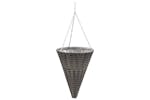 vidaXL 46956 Hanging Flower Baskets 2 Pcs Poly Rattan Grey vidaXL 46956 Hanging Flower Baskets 2 Pcs Poly Rattan Grey