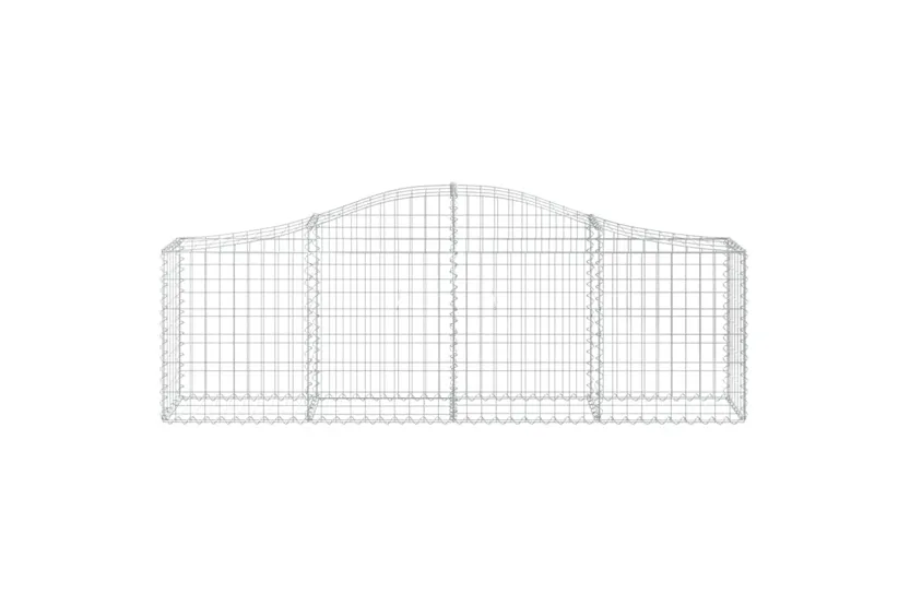 vidaXL 153383 Arched Gabion Basket 200x30x60/80cm Galvanised Iron vidaXL 153383 Arched Gabion Basket 200x30x60/80cm Galvanised Iron