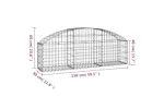 vidaXL 153442 Arched Gabion Basket 150x30x40/60cm Galvanised Iron vidaXL 153442 Arched Gabion Basket 150x30x40/60cm Galvanised Iron