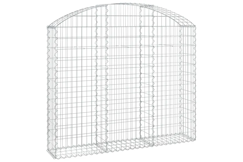 vidaXL 153446 Arched Gabion Basket 150x30x120/140cm Galvanised Iron vidaXL 153446 Arched Gabion Basket 150x30x120/140cm Galvanised Iron