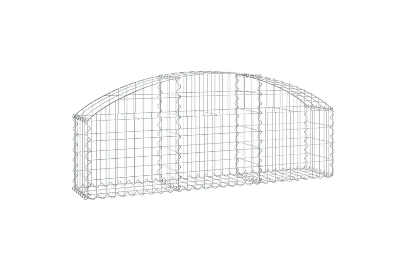 vidaXL 153442 Arched Gabion Basket 150x30x40/60cm Galvanised Iron vidaXL 153442 Arched Gabion Basket 150x30x40/60cm Galvanised Iron