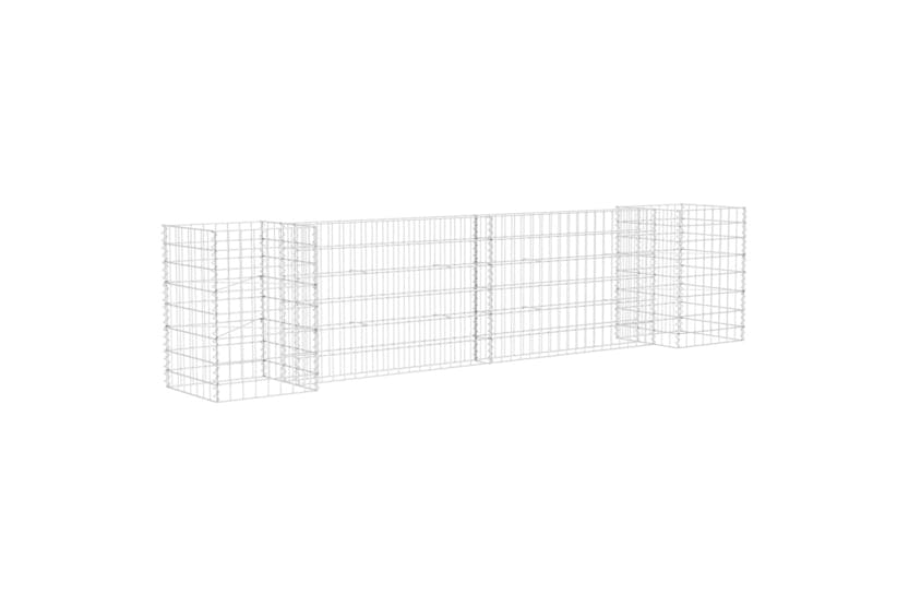 vidaXL 145659 H-shaped Gabion Planter Steel Wire 260x40x60cm vidaXL 145659 H-shaped Gabion Planter Steel Wire 260x40x60cm