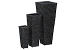 Vidaxl Raised Beds 3 Pcs Water Hyacinth Black Vidaxl Raised Beds 3 Pcs Water Hyacinth Black