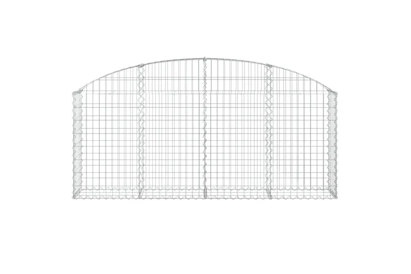 vidaXL 153464 Arched Gabion Basket 200x30x80/100cm Galvanised Iron vidaXL 153464 Arched Gabion Basket 200x30x80/100cm Galvanised Iron