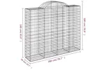 vidaXL 153498 Arched Gabion Basket 200x50x160/180cm Galvanised Iron vidaXL 153498 Arched Gabion Basket 200x50x160/180cm Galvanised Iron