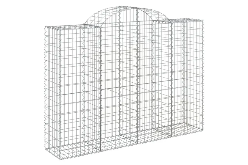 vidaXL 153497 Arched Gabion Basket 200x50x140/160cm Galvanised Iron vidaXL 153497 Arched Gabion Basket 200x50x140/160cm Galvanised Iron