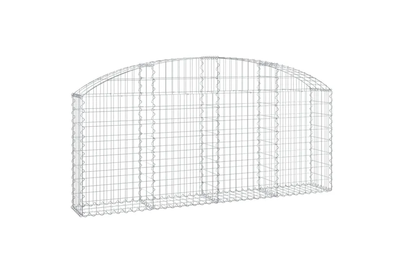 vidaXL 153464 Arched Gabion Basket 200x30x80/100cm Galvanised Iron vidaXL 153464 Arched Gabion Basket 200x30x80/100cm Galvanised Iron