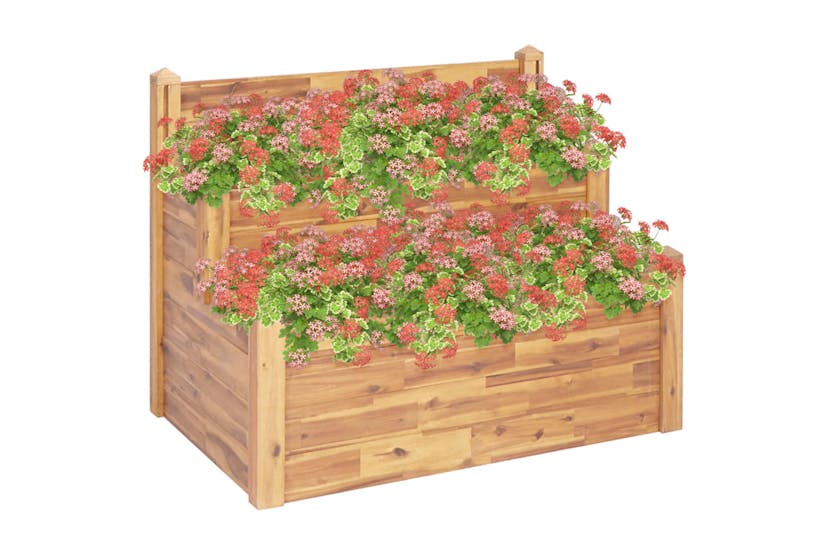 vidaXL 46582 2-tier Garden Planter 110x75x84cm Solid Acacia Wood vidaXL 46582 2-tier Garden Planter 110x75x84cm Solid Acacia Wood