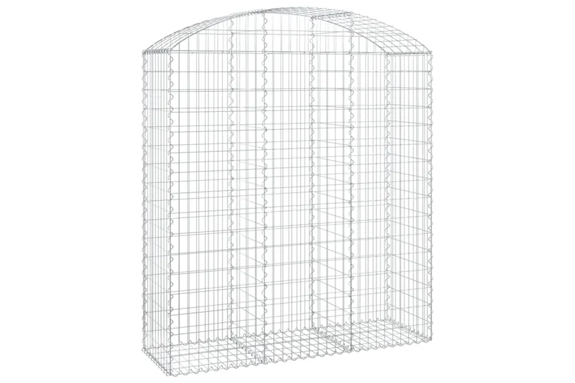 vidaXL 153458 Arched Gabion Basket 150x50x160/180cm Galvanised Iron vidaXL 153458 Arched Gabion Basket 150x50x160/180cm Galvanised Iron