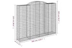 vidaXL 153521 Arched Gabion Basket 300x50x220/240cm Galvanised Iron vidaXL 153521 Arched Gabion Basket 300x50x220/240cm Galvanised Iron