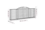 vidaXL 153505 Arched Gabion Basket 300x30x100/120cm Galvanised Iron vidaXL 153505 Arched Gabion Basket 300x30x100/120cm Galvanised Iron