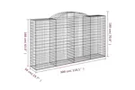 vidaXL 153518 Arched Gabion Basket 300x50x160/180cm Galvanised Iron vidaXL 153518 Arched Gabion Basket 300x50x160/180cm Galvanised Iron