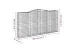 vidaXL 153540 Arched Gabion Basket 400x50x200/220cm Galvanised Iron vidaXL 153540 Arched Gabion Basket 400x50x200/220cm Galvanised Iron
