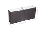 vidaXL 46920 Garden Raised Bed With 2 Pots 90x20x40cm Poly Rattan Black vidaXL 46920 Garden Raised Bed With 2 Pots 90x20x40cm Poly Rattan Black