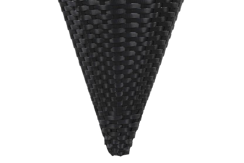 vidaXL 46955 Hanging Flower Baskets 2 Pcs Poly Rattan Black vidaXL 46955 Hanging Flower Baskets 2 Pcs Poly Rattan Black