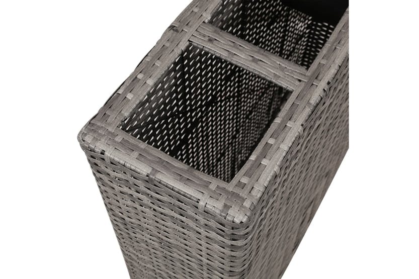 vidaXL 279080 Garden Raised Bed With 4 Pots 2 Pcs Poly Rattan Grey(2x45426) vidaXL 279080 Garden Raised Bed With 4 Pots 2 Pcs Poly Rattan Grey(2x45426)