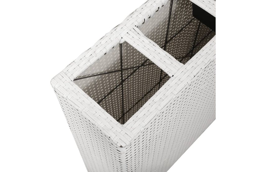 vidaXL 279081 Garden Raised Bed With 4 Pots 2 Pcs Poly Rattan White(2x45427) vidaXL 279081 Garden Raised Bed With 4 Pots 2 Pcs Poly Rattan White(2x45427)