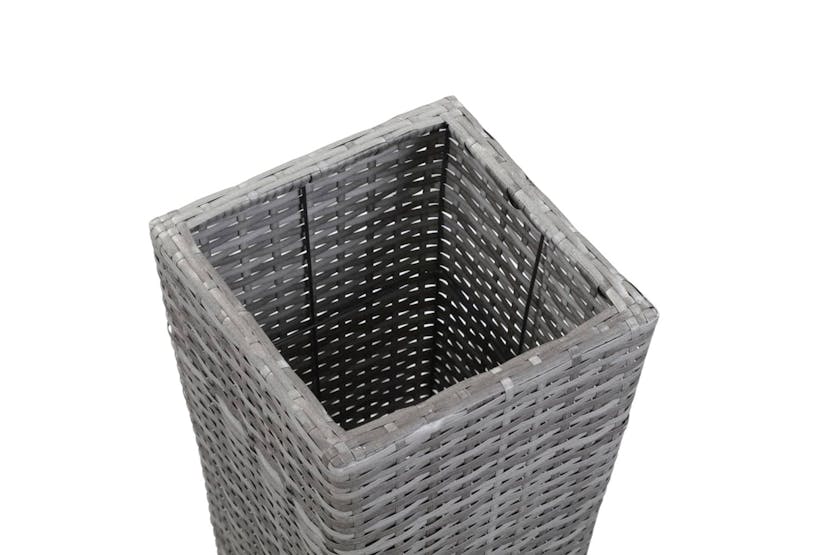 vidaXL 46928 Garden Raised Bed 30x30x80cm Poly Rattan Grey vidaXL 46928 Garden Raised Bed 30x30x80cm Poly Rattan Grey
