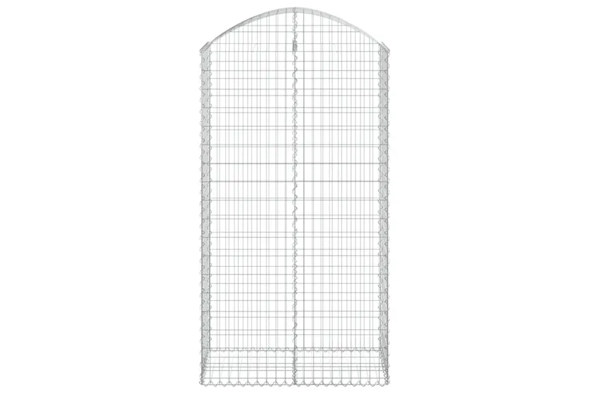 vidaXL 153439 Arched Gabion Basket 100x50x180/200cm Galvanised Iron vidaXL 153439 Arched Gabion Basket 100x50x180/200cm Galvanised Iron