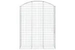 vidaXL 153459 Arched Gabion Basket 150x50x180/200cm Galvanised Iron vidaXL 153459 Arched Gabion Basket 150x50x180/200cm Galvanised Iron
