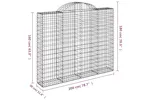vidaXL 153488 Arched Gabion Basket 200x30x160/180cm Galvanised Iron vidaXL 153488 Arched Gabion Basket 200x30x160/180cm Galvanised Iron