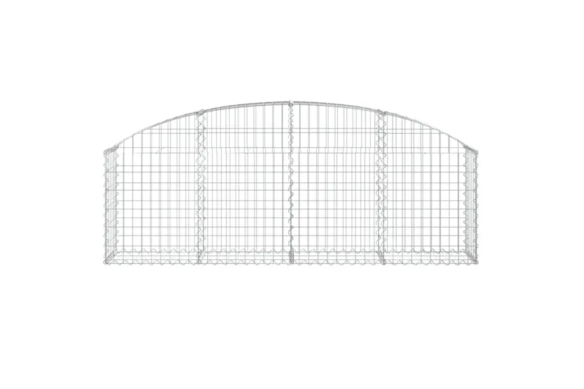 vidaXL 153463 Arched Gabion Basket 200x30x60/80cm Galvanised Iron vidaXL 153463 Arched Gabion Basket 200x30x60/80cm Galvanised Iron