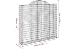 vidaXL 153499 Arched Gabion Basket 200x50x180/200cm Galvanised Iron vidaXL 153499 Arched Gabion Basket 200x50x180/200cm Galvanised Iron